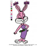 130x180 BaBs Bunny Lady Machine Embroidery Design Instant Download